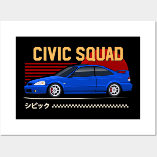 Civic SQUADE JDM Style Posters and Art